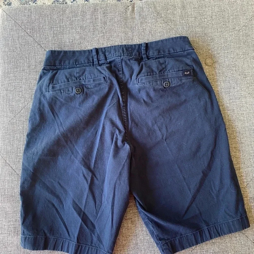 Abercrombie‎ & Fitch Stretch Navy Blue Chino Shorts size 29